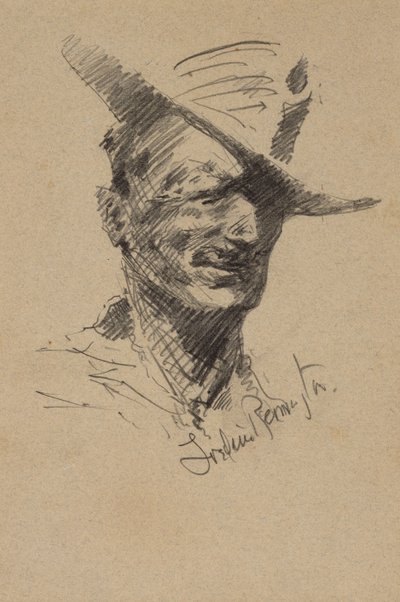 Selvportrett av Frederic Remington