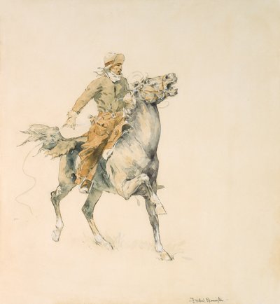 The Cowboy, ca. 1897 (wc på papir) av Frederic Remington