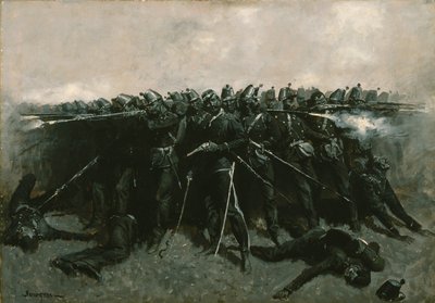 Infanteriplassen, ca. 1893 av Frederic Remington