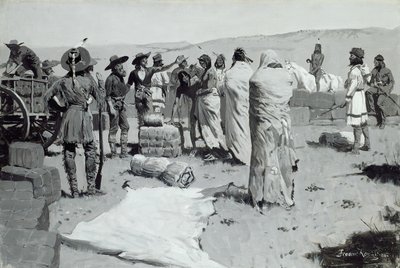 Tolken vinket mot ungdommen, ca. 1900. av Frederic Remington