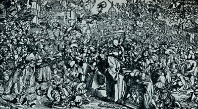 Vanity Fair. Fra The Pilgrims Progress Bunyan, c1861, 1923 av Frederic Shields