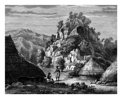 Landskapet på øya Timor, 1800-tallet. av Frederic Sorrieu