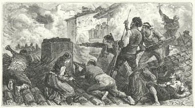 Forsvar av Saragossa mot franskmennene av Frederic Theodore (after) Lix