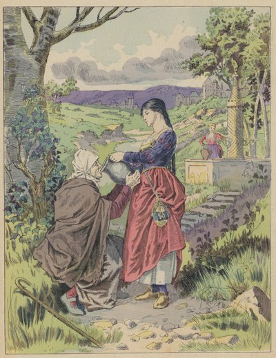 Les Fees, The Fairies (farge litho) av Frederic Theodore (after) Lix