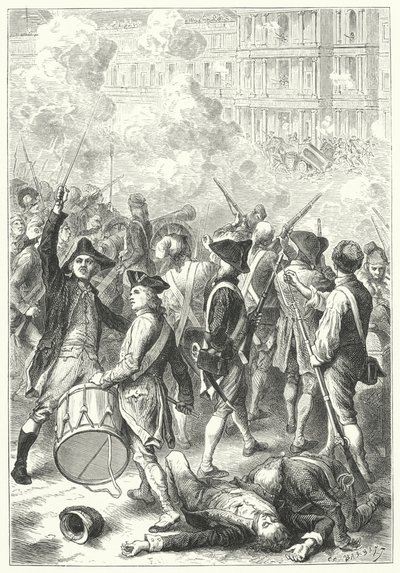 Storming av Tuileries-palasset av sans-culottes av Frederic Theodore (after) Lix