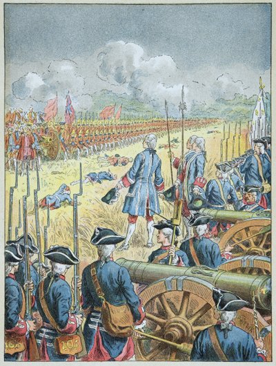 Slaget ved Fontenoy 11. mai av Frederic Theodore Lix