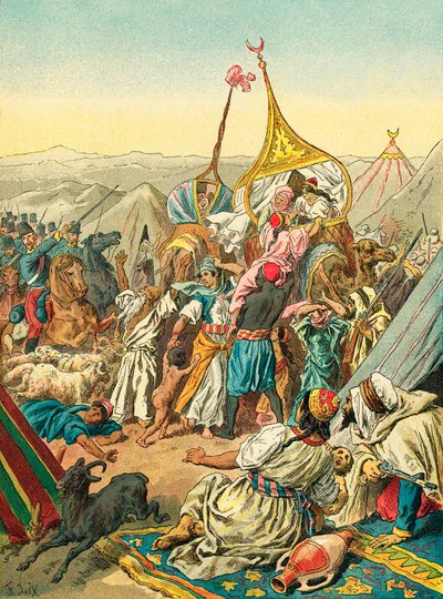 Fangst av stammen Abd El Kader av Frederic Theodore Lix