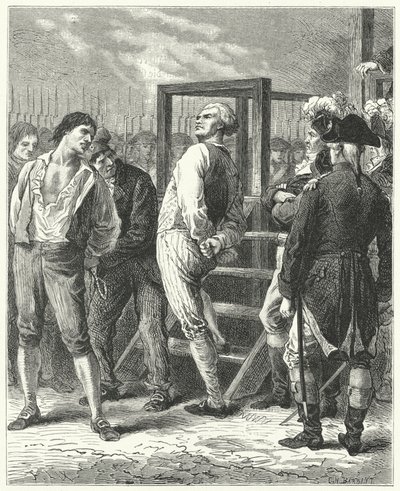 Henrettelsen av Georges Danton, 1794 av Frederic Theodore Lix