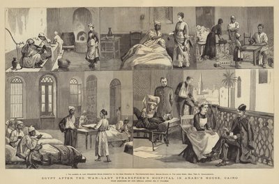 Egypt etter krigen, Lady Strangfords sykehus i Arabis hus, Kairo av Frederic Villiers