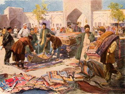 En teppemesse i Astrakhan av Frederic de Haenen