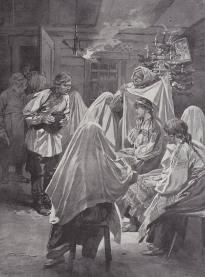 Bride-Choosing på julaften av Frederic de Haenen