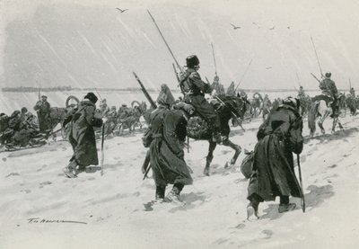 Konvoi av fanger til fots av Frederic de Haenen