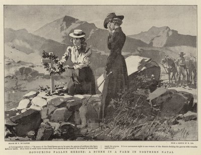 Hedre Fallen Heroes, A Scene in a Farm in Northern Natal av Frederic de Haenen