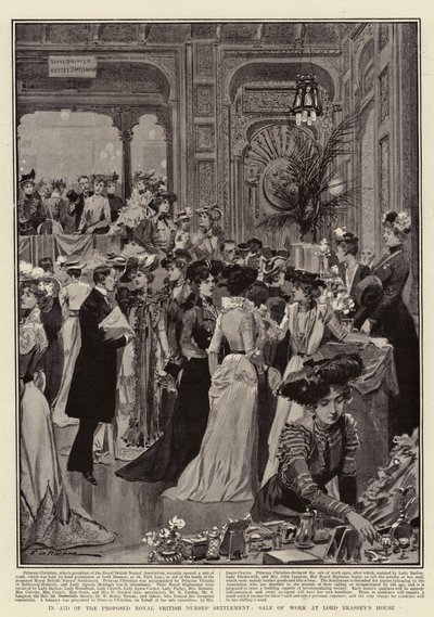 Til støtte for det foreslåtte kongelige britiske sykepleieroppgjøret, salg av arbeid ved Lord Brassey