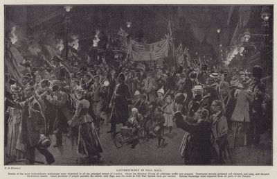 Ladysmith-dagen i Pall Mall (litho) av Frederic de Haenen