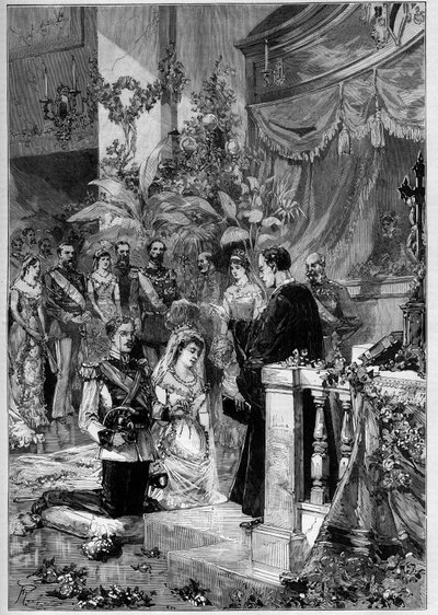 Lutheran marriage of Prince Gustave of Suede (Oscar Gustaf Adolf av Frederic de Haenen