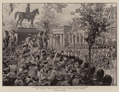Syklistavdelingen passerer Hyde Park Corner av Frederic de Haenen