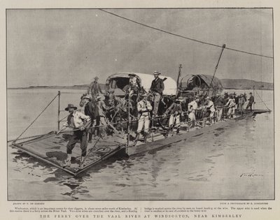 Fergen over Vaal River ved Windsorton, nær Kimberley av Frederic de Haenen
