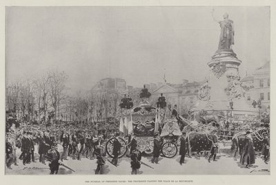 President Faures begravelse, prosesjonen som passerer Place de la Republique av Frederic de Haenen