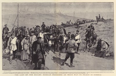 The Last of the Exiles, russiske fanger på vei til fengsel i Sibir av Frederic de Haenen