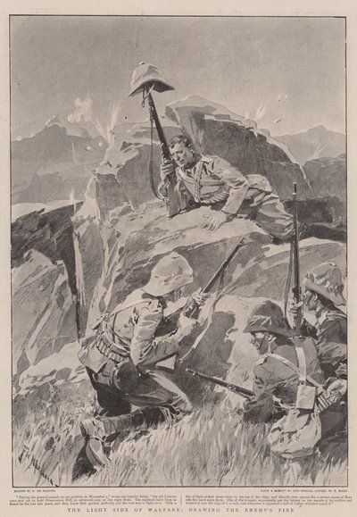 The Light Side of Warfare, tegner fiendens ild av Frederic de Haenen
