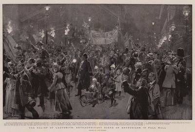 The Relief of Ladysmith, ekstraordinær scene for entusiasme i Pall Mall av Frederic de Haenen