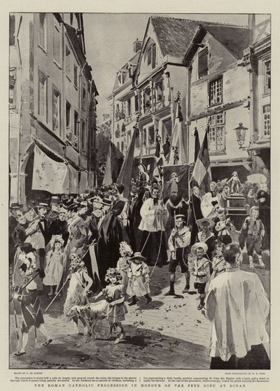 Den romersk-katolske prosesjonen til ære for Fete Dieu i Dinan av Frederic de Haenen