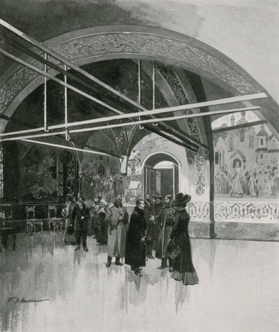 The Small Golden Palata, eller Tsaritsas Hall, i Kreml av Frederic de Haenen