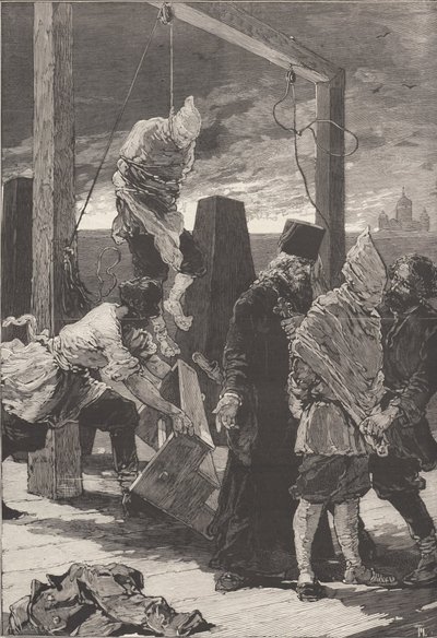 Henrettelsen av Alexander Kvyatkovsky og Andrey Presnyakov 16. november 1880. av Frederic de Haenen