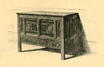 Eik kiste, 1460-1480, 1881. av Frederick Albert Slocombe