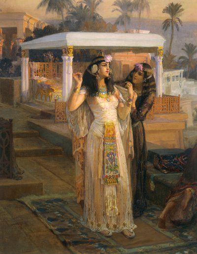 Cleopatra på Terraces of Philae av Frederick Arthur Bridgman