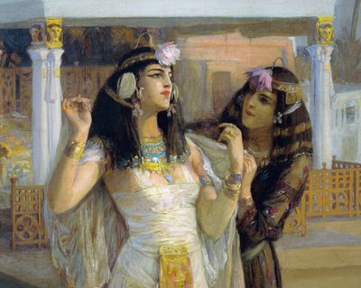 Cleopatra på terrasser til Philae av Frederick Arthur Bridgman