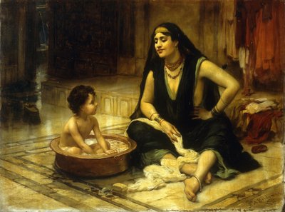 Fellahin og barn av Frederick Arthur Bridgman