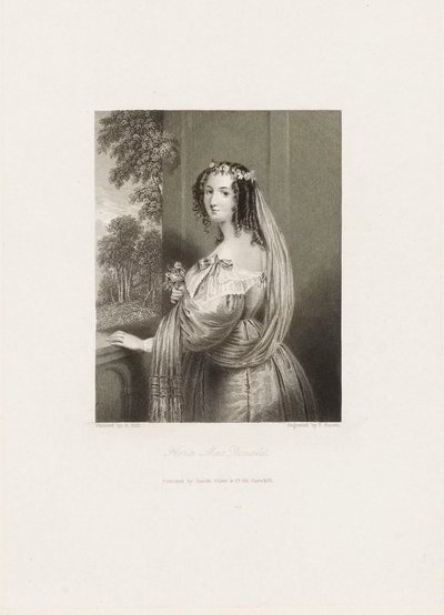 Flora MacDonald, ca. 1850 (trykk) av Frederick Bacon