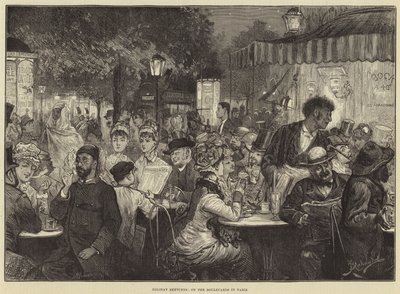 Ferieskisser, på Boulevardene i Paris av Frederick Barnard