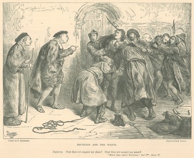 Illustrasjon for Much Ado about Nothing av Frederick Barnard