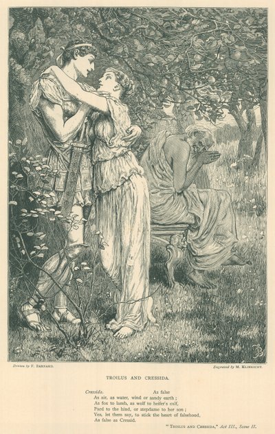 Illustrasjon for Troilus og Cressida av Frederick Barnard