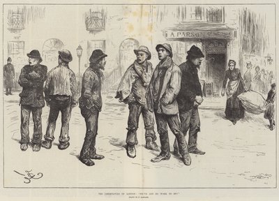 De arbeidsløse i London, vi har ikke noe arbeid å gjøre! av Frederick Barnard