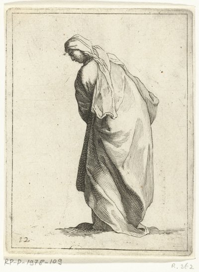 Vandrende kvinne 15 små figurer (serietittel) av Frederick Bloemaert