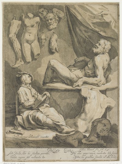 Tittelside til Original og anerkjent designtegnebok Tittelside for: Abraham Bloemaert, Original og anerkjent kontryk tegnebok. Del 1 av Frederick Bloemaert