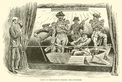 Studie av Washington som krysser Delaware av Frederick Burr Opper