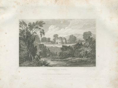Barlaston Hall: gravering, nd [1800-tallet] av Frederick Calvert