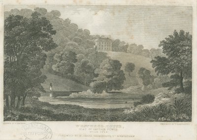 Cheddleton - 'Westwood House': stålgravering, nd [1830] (trykk) av Frederick Calvert