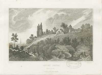 Dudley Castle: gravering, nd [1800-tallet] av Frederick Calvert