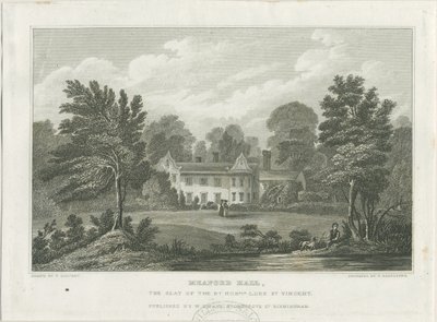 Meaford Hall: gravering, og [midten av 1800-tallet] av Frederick Calvert