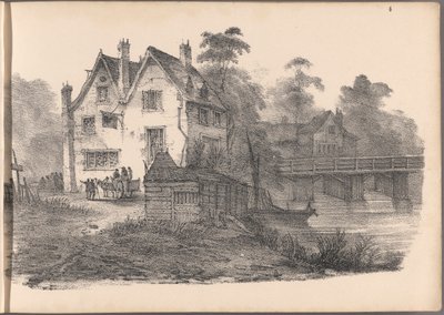 En av en serie med seksti skisser av hytter. London, 1825. av Frederick Calvert