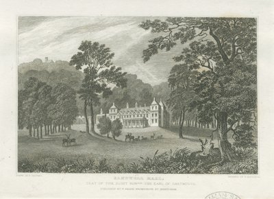 Sandwell Park - Hall: gravering, og [midten av 1800-tallet] (trykk) av Frederick Calvert
