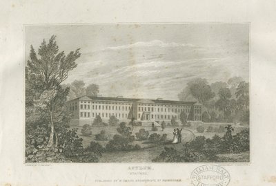 Stafford - Asylum: gravering, nd [c 1830] av Frederick Calvert