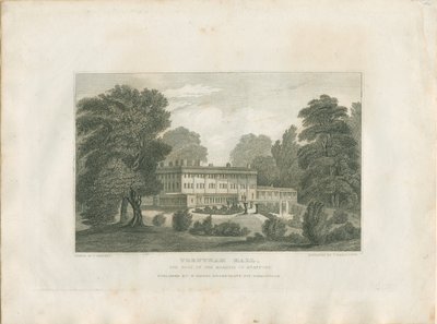 Trentham Hall: gravering, nd [c 1830] (trykk) av Frederick Calvert