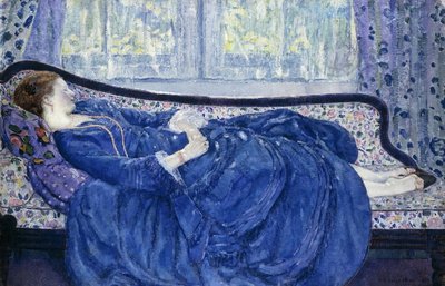 Jente i blått av Frederick Carl Frieseke